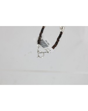 Large Certified Authentic 3 Strand Navajo .925 Sterling Silver Turquoise Onyx and Yellow Agate Native American Necklace 750162