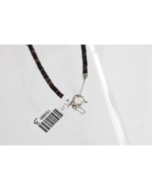 Certified Authentic 3 Strand Navajo .925 Sterling Silver Turquoise and AMETHYST Native American Necklace 15980-3