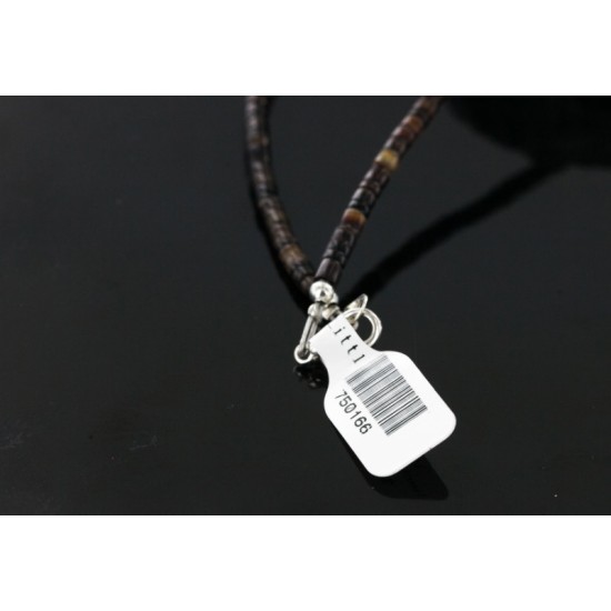 Navajo .925 Sterling Silver Graduated Heishi and Natural Turquoise Native American Necklace 750166 Navajo .925 Sterling Silver Graduated Heishi and Natural Turquoise Native American Necklace 750166