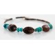 Certified Authentic Navajo Turquoise and Jasper Native American WRAP Bracelet 12742-3