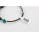 Certified Authentic Navajo Turquoise and Jasper Native American WRAP Bracelet 12742-3