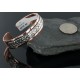 HANDMADE Certified Authentic Navajo Pure .925 Sterling Silver and Copper Native American Bracelet 12736