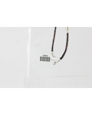 Certified Authentic 2 Strand Navajo .925 Sterling Silver AMETHYST Native American Necklace 16009
