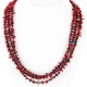 Certified Authentic 3 Strand Navajo .925 Sterling Silver Turquoise and Coral Native American Necklace 750158
