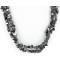 Certified Authentic 2 Strand Navajo .925 Sterling Silver Turquoise and Hematite Native American Necklace 16008
