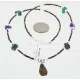 Delicate Navajo .925 Sterling Silver Heishi Amethyst and Turquoise Native American Necklace 750160 Delicate Navajo .925 Sterling Silver Heishi Amethyst and Turquoise Native American Necklace 750160