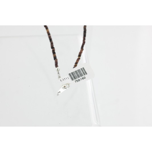 Delicate Certified Authentic Navajo .925 Sterling Silver Heishi Amethyst and Turquoise Native American Necklace 750160