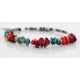 Certified Authentic Navajo Turquoise and Coral Native American WRAP Bracelet 12734-1