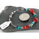 Certified Authentic Navajo Turquoise and Coral Native American WRAP Bracelet 12734-1