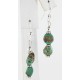 Certified Authentic Navajo .925 Sterling Silver Hooks Natural Turquoise Native American Earrings 18066