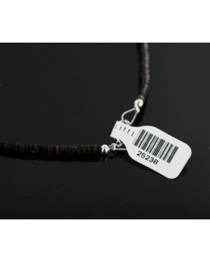 $280 Certified Authentic Navajo .925 Sterling Silver Graduated Heishi Turquoise and Amethyst Native American Necklace 25238