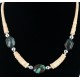 Certified Authentic Navajo .925 Sterling Silver Graduated Heishi Turquoise Native American Necklace 25239
