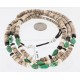 Certified Authentic 3 Strand Navajo .925 Sterling Silver Graduated Heishi Turquoise Native American Necklace 16005