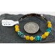 Certified Authentic Navajo Turquoise and Yellow Quartz Native American WRAP Bracelet 12725