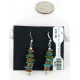Navajo .925 Sterling Silver Hooks Natural Turquoise and JASPER Native American Earrings 18062 Navajo .925 Sterling Silver Hooks Natural Turquoise and JASPER Native American Earrings 18062