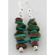 Navajo .925 Sterling Silver Hooks Natural Turquoise and JASPER Native American Earrings 18062 Navajo .925 Sterling Silver Hooks Natural Turquoise and JASPER Native American Earrings 18062