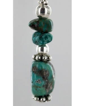 Certified Authentic Navajo .925 Hook Turquoise Native American Earrings 18056