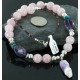 Certified Authentic Navajo .925 Sterling Silver Turquoise Amythyst Pink Agate Native American Necklace 16000