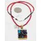 Handmade Navajo .925 Sterling Silver 12kt Gold Filled Multicolor Turquoise Sujulite Onyx Lapis Coral Native American Necklace 24339-1
