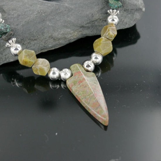 Certified Authentic Navajo .925 Sterling Silver Natural Turquoise Jasper Native American Necklace 370955202645