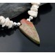 Arrowhead Certified Authentic Navajo .925 Sterling Silver White Howlite Native American Necklace 15341-17 Arrowhead Certified Authentic Navajo .925 Sterling Silver White Howlite Native American Necklace 15341-17