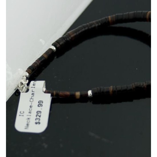 Certified Authentic Navajo .925 Sterling Silver Graduated Heishi, Natural Turquoise Native American Necklace 370819474808