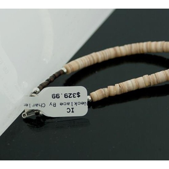 Certified Authentic Navajo Native .925 Sterling Silver Graduated Heishi, Turquoise Native American Necklace 390579512790