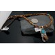 Certified Authentic Navajo .925 Sterling Silver Natural Turquoise and Tigers Eye Native American Necklace 390609530016 Certified Authentic Navajo .925 Sterling Silver Natural Turquoise and Tigers Eye Native American Necklace 390609530016