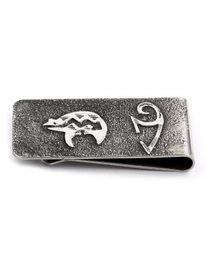 Bear .925 Sterling Silver Certified Authentic Handmade Navajo Native American Money Clip 13194-5