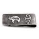Bear .925 Sterling Silver Certified Authentic Handmade Navajo Native American Money Clip 13194-5