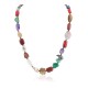 Bear Certified Authentic .925 Sterling Silver Navajo Natural Turquoise Multicolor Stones Native American Necklace 750195-2