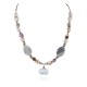 Bear Certified Authentic Navajo .925 Sterling Silver Natural Agate Native American Necklace 15155-6