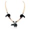 Bear Certified Authentic Navajo .925 Sterling Silver Natural Graduated Melon Shell Turquoise Resin Black Onyx Red Jasper Hematite Native American Necklace 25225-4
