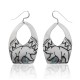 Bear Cloud Sun Natural Turquoise .925 Sterling Silver Certified Authentic Navajo Native American Handmade Dangle Earrings 27215