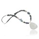 Bear Fetish $290 Certified Authentic Navajo .925 Sterling Silver Natural Lapis Agate Turquoise Native American Necklace 18108-37