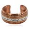 Bear Handmade Certified Authentic Navajo .925 Sterling Silver and Pure Copper Native American Bracelet 12843-7