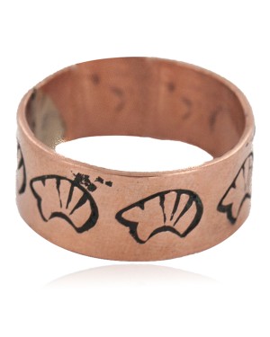 Bear Handmade Certified Authentic Navajo Native American Pure Copper Ring 17092-1