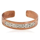 Bear Handmade Navajo Pure .925 Sterling Silver and Copper Native American Bracelet 12762-74