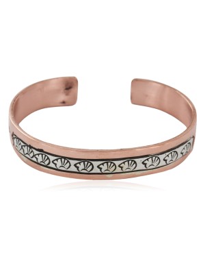 Bear Navajo .925 Sterling Silver Handmade Certified Authentic Pure Copper Native American Bracelet 12952-11