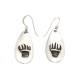 Bear Paw .925 Sterling Silver Certified Authentic Handmade Navajo Native American Earrings 18311