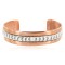 Bear paw .925 Sterling Silver Navajo Handmade Certified Authentic Pure Copper Native American Bracelet 18128-1