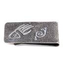 Bear Paw .925 Sterling Silver Handmade Navajo Native American Money Clip 13194-10