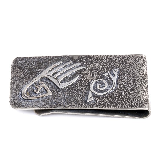 Bear Paw .925 Sterling Silver Ray Begay Certified Authentic Handmade Navajo Native American Money Clip  13194-10