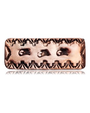 Bear Paw and Mountain Navajo Certified Authentic Handmade Pure Copper and Nickel Native American Money Clip 11267-12