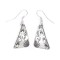 Bear Paw Flower .925 Starling Silver Certified Authentic Handmade Navajo Native American Earrings  27261-6