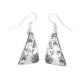 Bear Paw Flower .925 Starling Silver Handmade Navajo Native American Earrings 27261-6