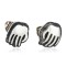 Bear Paw Handmade Certified Authentic Hopi .925 Sterling Silver Stud Native American Earrings 12854-2