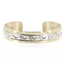 Bear Paw Navajo .925 Sterling Silver Handmade Brass Native American Bracelet 13018