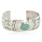 Bear Paw Navajo Handmade Nickel Certified Authentic Natural Turquoise Native American Bracelet 13034-5