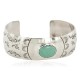 Bear Paw Navajo Handmade Nickel Certified Authentic Natural Turquoise Native American Bracelet 13034-5
